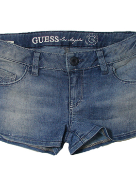 哟呼！ 8-16岁女童浅蓝绣珠薄全棉牛仔短裤热裤40537