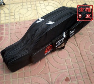 包邮笑脸70-90cm两层钓鱼竿包大肚包钓鱼包渔具海竿包渔具包三角