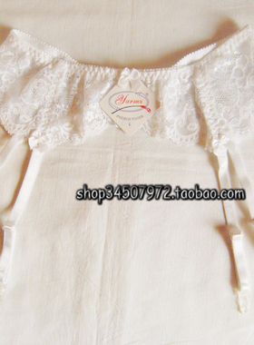 2条包邮新款欧美外贸原单性感诱惑白色蕾丝精美防滑可调节吊袜带