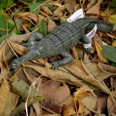 法国papo正品动物模型仿真长吻鳄鱼 进口玩具教学摄影道具