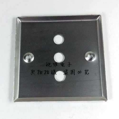 三莲花母座面板 音视频面板 3莲花AV座面板 86型不锈钢面板