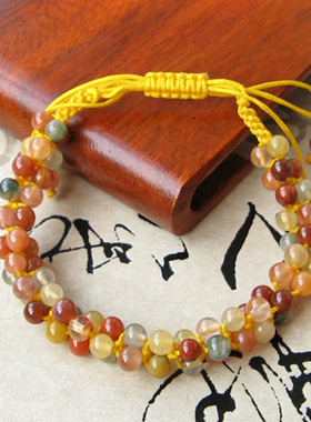 天然水晶编织福禄寿手串