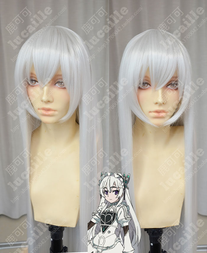 shoukaku 翔鶴嘉依卡·托勒庞特银白一米直发cos假发