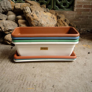 可单买 MBY 4色可选 塑料花盆 可配底托 台湾翠筠中花槽