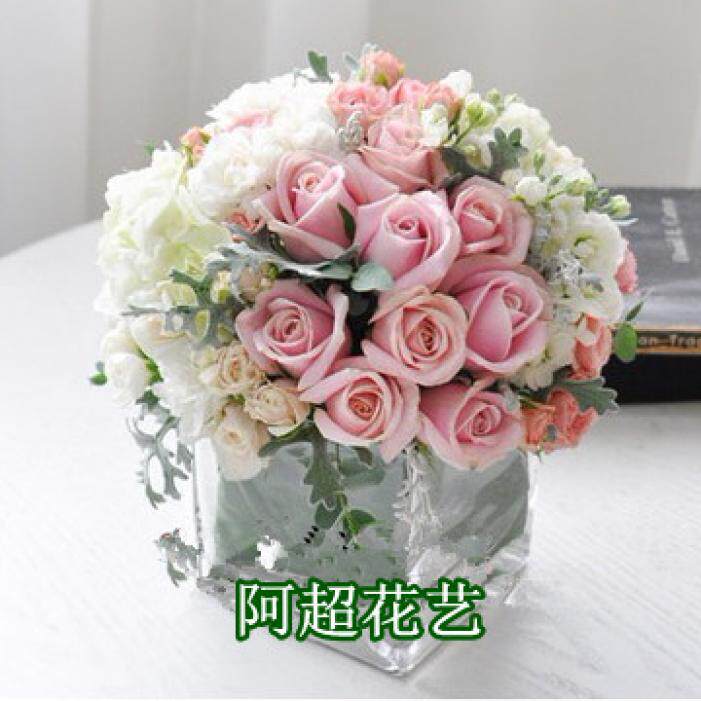 杭州鲜花同城速递洋桔梗绣球玫瑰多款瓶装花情人节杭州花店配送花