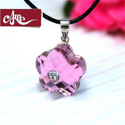 水晶纯银饰品吊坠项链