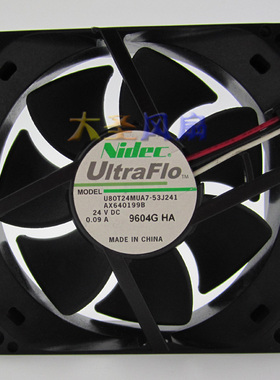 原装Nidec U80T24MUA7 -53J241 24V 0.09A 8*8CM 三线散热风扇