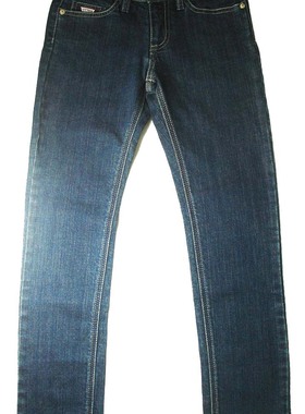 哟呼！8-9岁深蓝色全棉水洗牛仔裤长裤34762