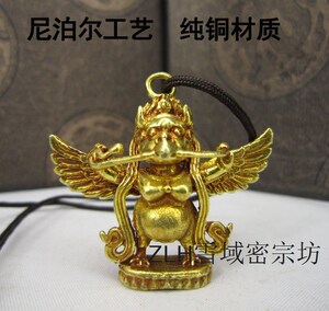 好货网红饰品纯铜密宗护法金翅鸟吊坠 金翅鸟挂坠 降魔杵吊坠