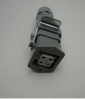 重载矩形插 连接器 航空插头 直 HDC-HE-004 4芯（3+1）
