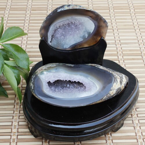 巴西进口天然玛瑙聚宝盆摆件 紫水晶洞 旺财 旺运 镇宅 消磁 纳福