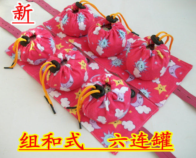 组合式 纯棉六孔6连/联/眼不锈钢随身灸盒 艾灸罐 温灸熏灸器具