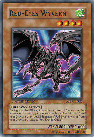 游戏王 美版 正版 - 真红眼飞龙 Red-Eyes Wyvern/面闪/ANPR/限定
