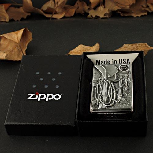 美国原装正品 ZIPPO打火机美版 贴章西部牛仔帽绳/24879 专柜正版