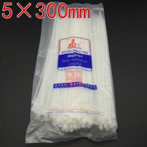自锁式尼龙扎带塑料扎带束线带电线扎带5*300 250根/包