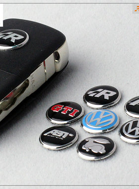 VW 大众遥控器标志 大众汽车遥控钥匙标 车标贴个性金属贴 凸面款