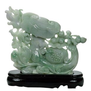 收藏摆设吉祥如意玉摆饰 483 A货翡翠玉摆件 钰达翡翠如意摆件