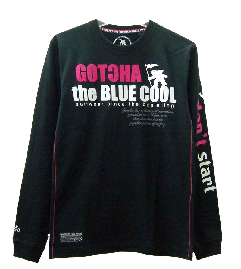 冲浪纯棉长袖印花植绒汗布打底衫