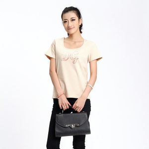 6.05元包邮 顶瓜瓜 彩棉女式烫钻短袖T恤