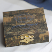 Retro wooden jewelry box Qing Ming Shang he TU Brocade box bracelet box wedding birthday gifts best selling 95168