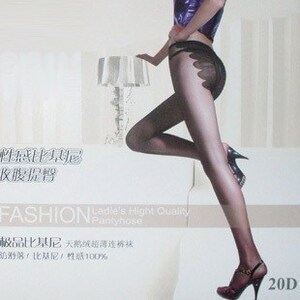 诗柔 超薄20D 性感100% 防滑落 比基尼 天鹅绒收腹提臀连裤袜