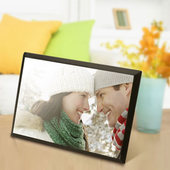 优质木材16寸木版 画来图定制相框照片放大水晶摆台