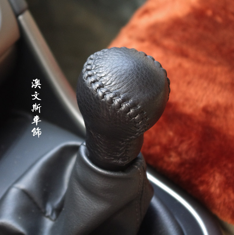 适用标志408/508手动挡 真皮免缝排挡套挡把套档杆套换挡套手刹套