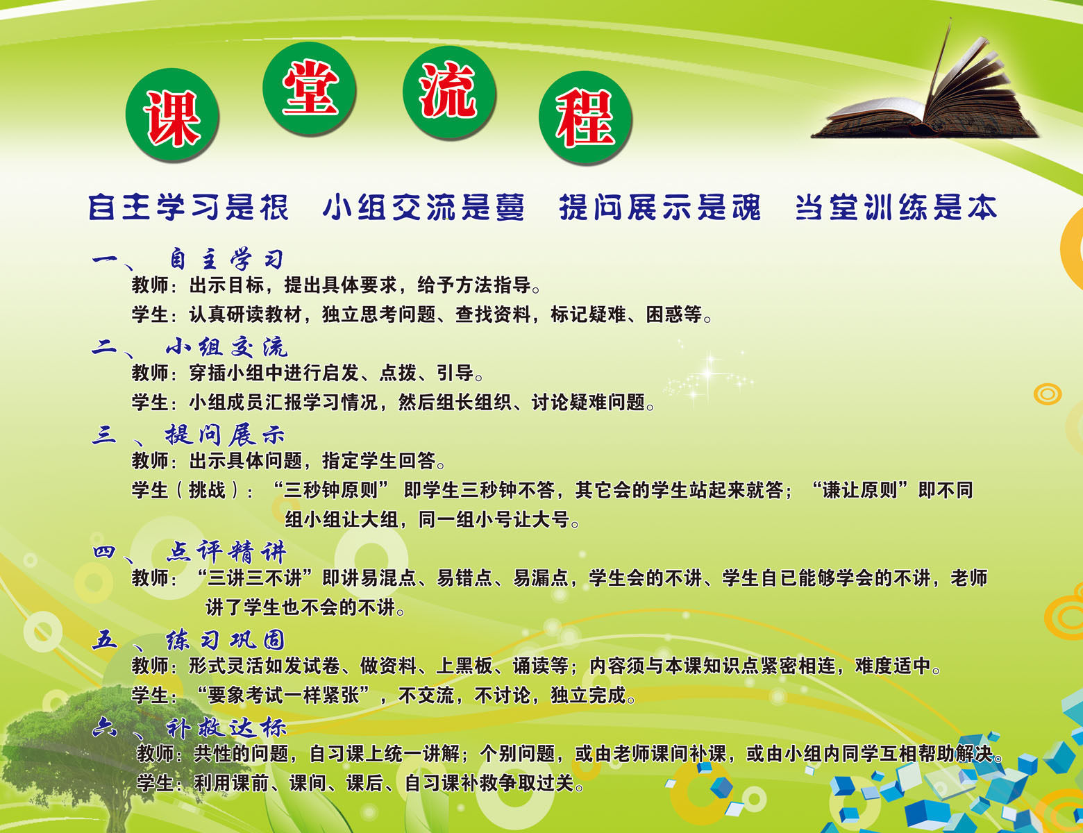 643海报印制海报展板素材474学校文化课堂流程