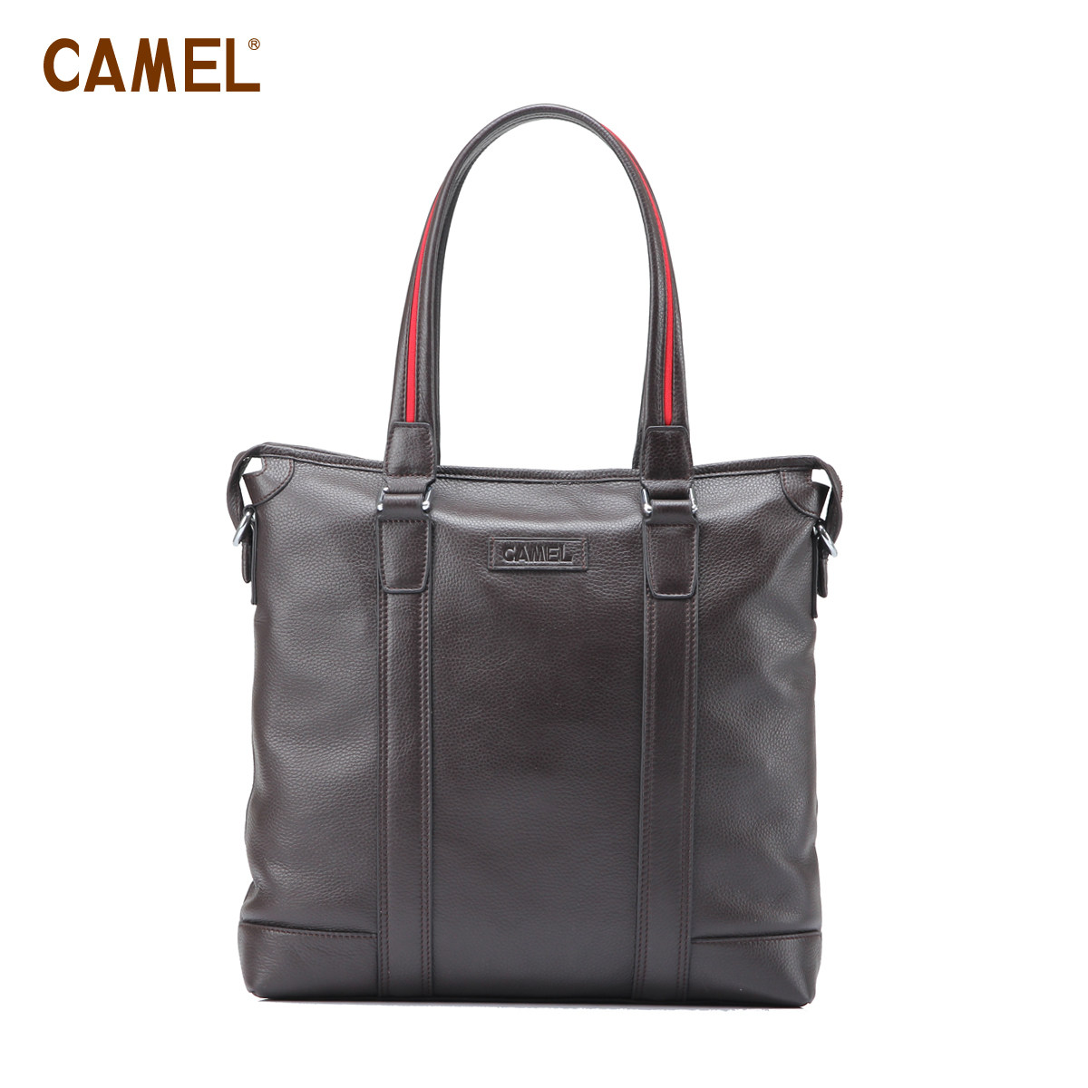 【非卖品】camel骆驼 正品 手提男包 潮流时尚 摔纹牛皮 电