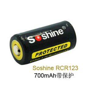 锂电池RCR123 16340 3.7V加保护板700mah 可充