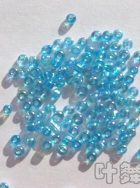 DIY串珠配件-2mm湖蓝色幻彩米珠，0.5元15克