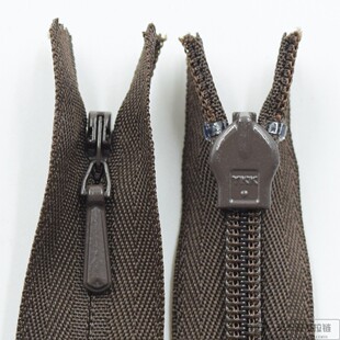 YKK3号隐形拉链 闭尾有锁拉链  短裙子 包袋 141咖啡色 15cm