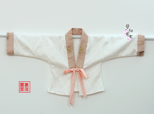 传统汉服女童装国学班私塾书院中式提花棉半臂上衣单件现货特价