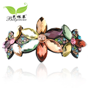 Bagen grass flower hairpin rhinestone clip hair clips hair accessories hair jewelry Korea spring clamp horizontal clamp pony tail clip