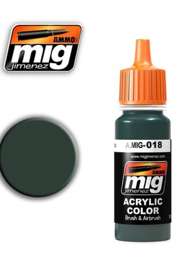 钢铁苍穹 AMMO MIG 真实色水性漆 018 二战德国SS灰绿色 17毫升
