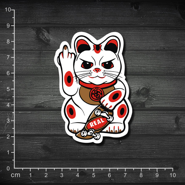 单张 潮流 滑板贴纸 vans 喵星人 国际通用手势 笔记本贴纸 箱贴