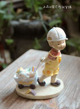 样品树脂美式乡村风玩具古董娃娃