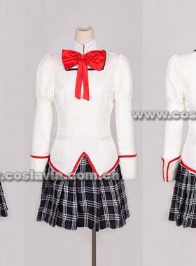 漫谈社 COS服装定做魔法少女小圆见泷原中学制服校服定制
