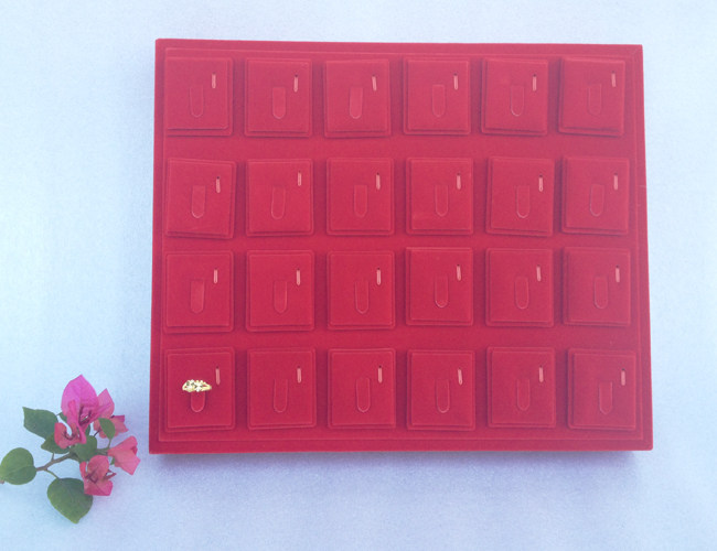 首饰展示架道具红绒托盘黄金戒指展示盒24个展位戒指架珠宝架道具|msdalam kategori Aksesori/Barang Kemas Fesyen, simpanan barang kemas, kotak barang kemas - dari Buy2taobao.com untuk memberikan perkhidmatan ejen Taobao profesional membeli