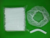 无尘净化帽 蓝色 网帽 白色 无纺布网帽 一次性防尘帽 条形帽