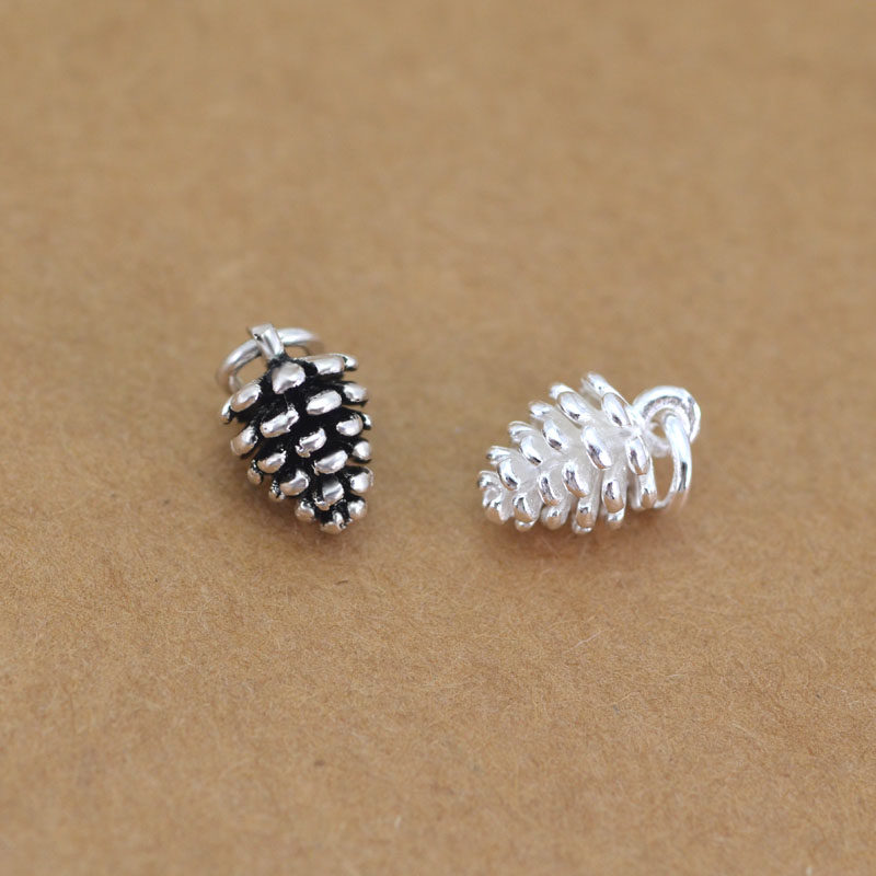 S925纯银泰银松子送子吊坠结婚礼物 DIY红绳手链银饰项链流行饰品,饰品/流行首饰/时尚饰品新,其他DIY饰品配件,淘宝优惠券,粉丝福利购,淘宝优惠卷