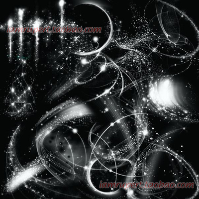 唯美的光茫星光璀璨光线 闪闪发光灿烂射线修饰点缀图PSD素材P004