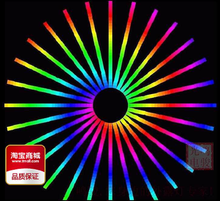 led七彩数码管护栏管轮廓灯真六段内控外控户外广告招牌灯具批发