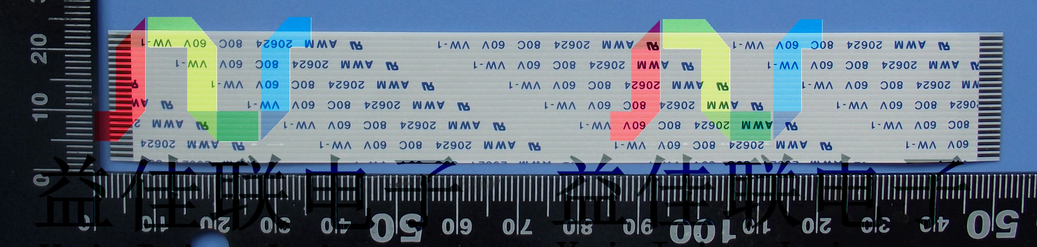 FFC扁平软排线 FPC液晶屏线1.0mm-21p-150mm-同向环保 可定制