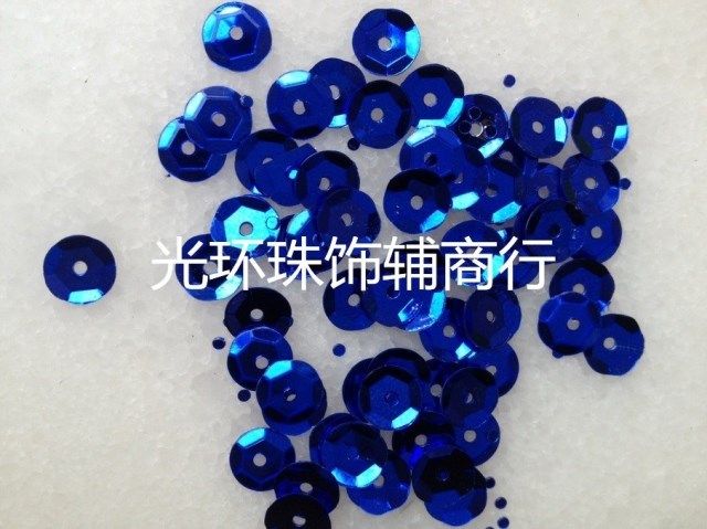 手工珠片 6mm圆形凹面中孔深蓝色亮片 银底兰色服装辅料 DIY材料,饰品/流行首饰/时尚饰品新,其他DIY饰品配件,淘宝优惠券,粉丝福利购,淘宝优惠卷