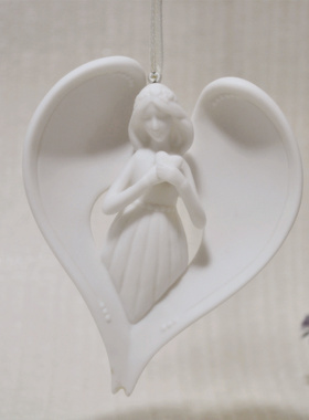 英国原单瓷器love心形圣诞树挂件