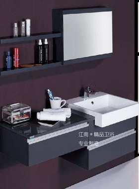 欧式美式橡木浴室柜组合实木卫浴柜洗脸盆柜组合洗手盆组合XM755