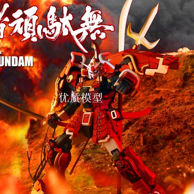 进口万代高达 MG 1/100 Musha 红异端改 真武者顽太无 MK2敢达