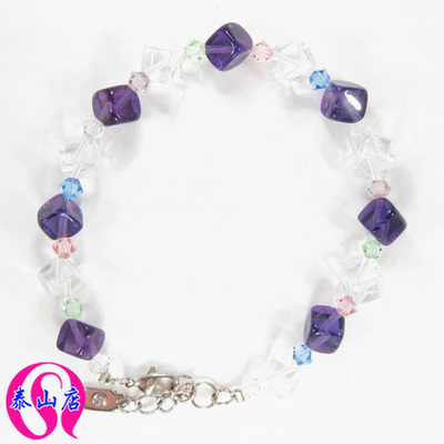 时尚风韩版方块毫米白金手链