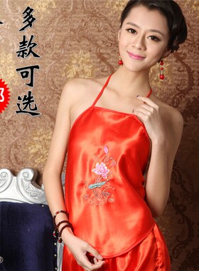 包邮肚兜女士成人情趣肚兜式内衣护肚子民族风刺绣性感诱惑夏睡衣